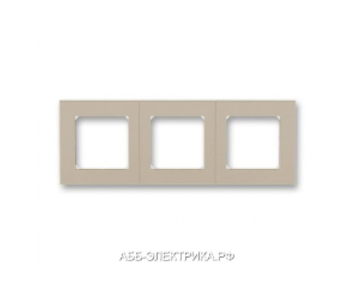 Рамка ABB Levit 3 поста кофе макиато / белый
