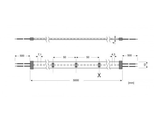 LED Star Strip 800 Waterproof, LED STRIP 800 S 827/24V/IP67 30M
