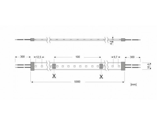 LED Essence Strip 400 waterproof, 18W 965/24V/IP66 5M