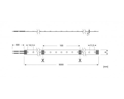 LED Star Strip 400, LED STRIP 400 S 827/24V 5M