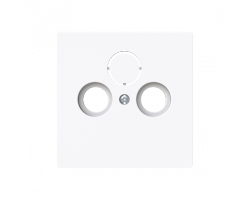 Cover plate TV / Radio / SAT 3 gang studio white - Busch-art linear