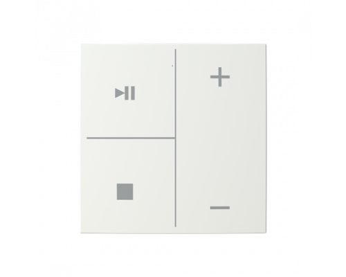 Busch-Jaeger – LFMW/A.4.55.11-914 Cover plate with legend with Symbols "music control" alpine white - Busch-balance SI
