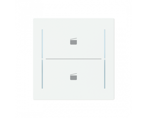 Busch-Jaeger – LFST/A.2.70.11-44M Cover plate with legend with Symbol "scene" studio white matt - Busch-art linear