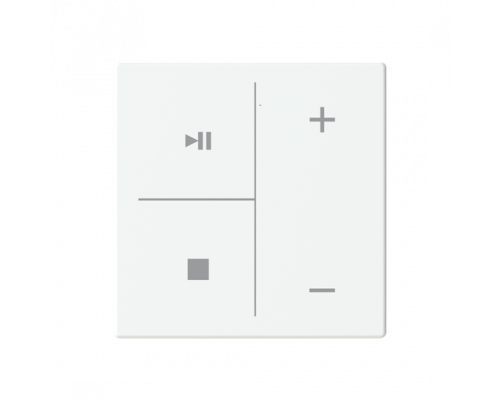 Busch-Jaeger – LFMW/A.4.63.11-84 Cover plate with legend with Symbols "music control" studio white - 63x63