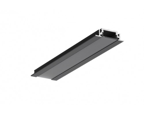профиль LED GROOVE10 BC/UX 2000 чёрный анодированный в упаковке