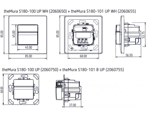 theMura S180-100 2W UP WH